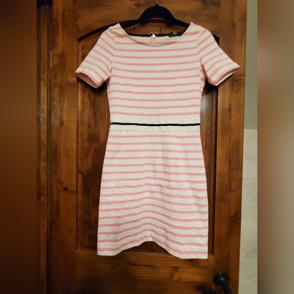 Markus Lupfer Pink And White Striped Dress, Size S